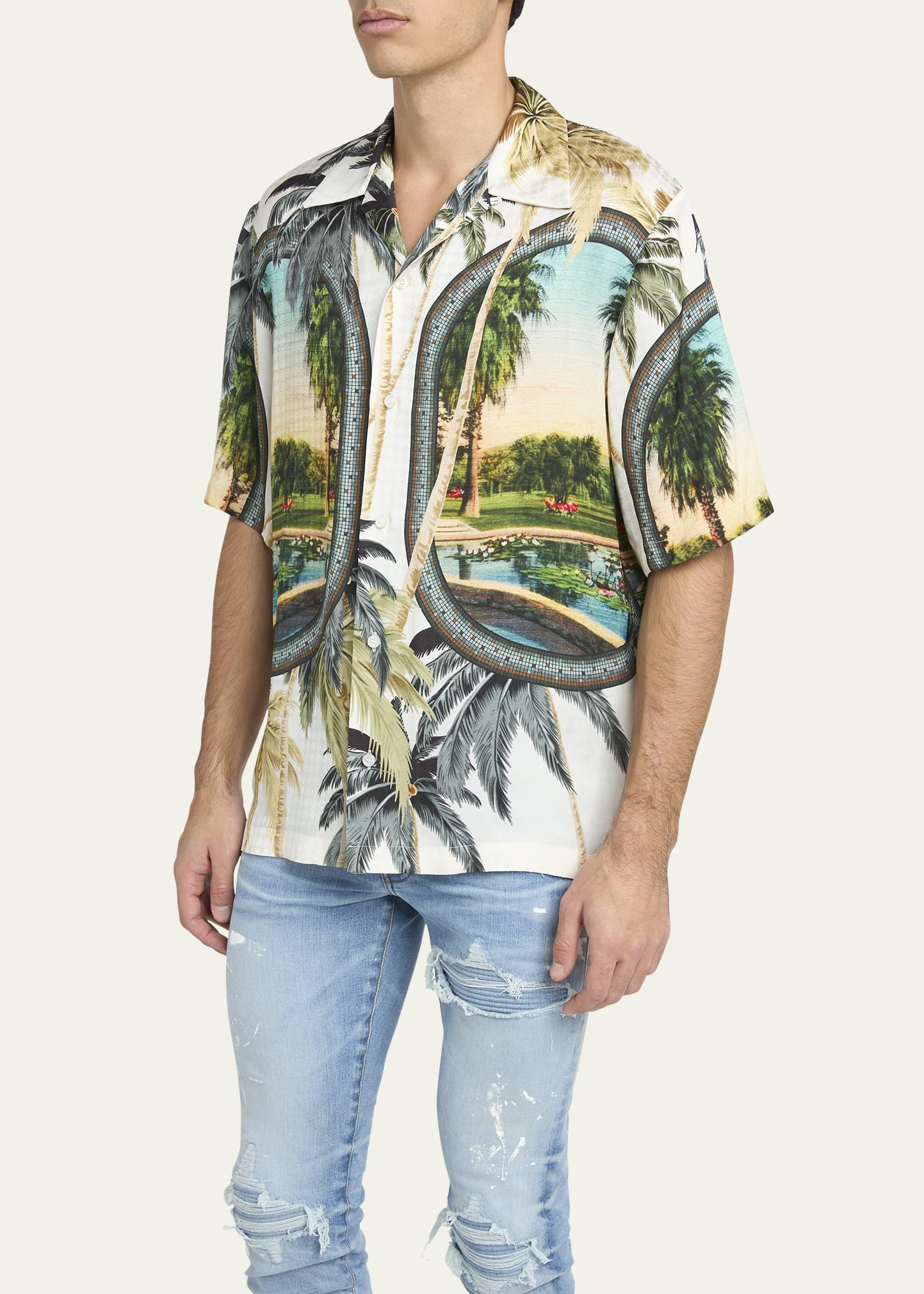 Men's Paradise Short-Sleeve Bowling Shirt - 4