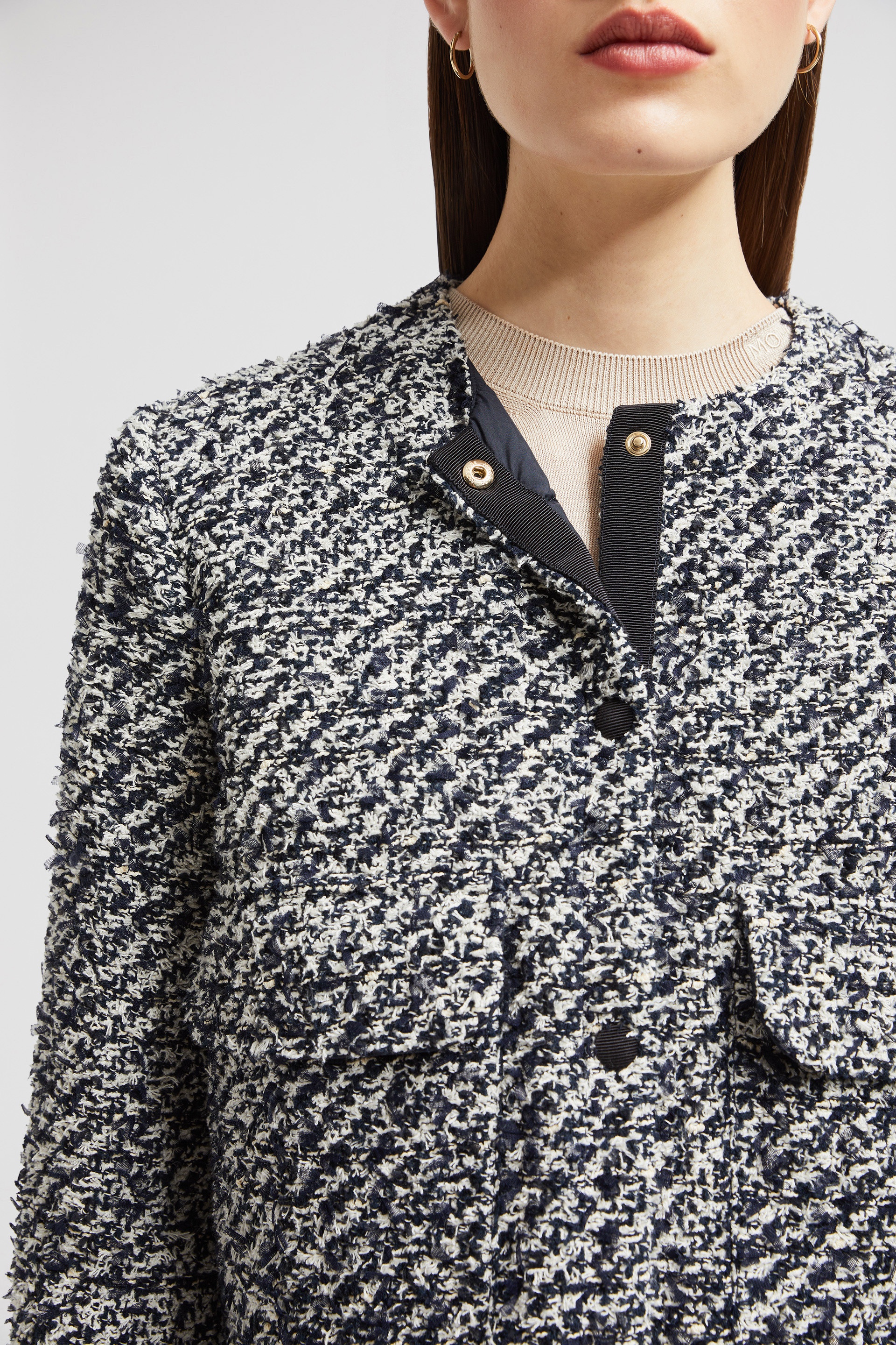 Dauphin Tweed Short Down Jacket - 6