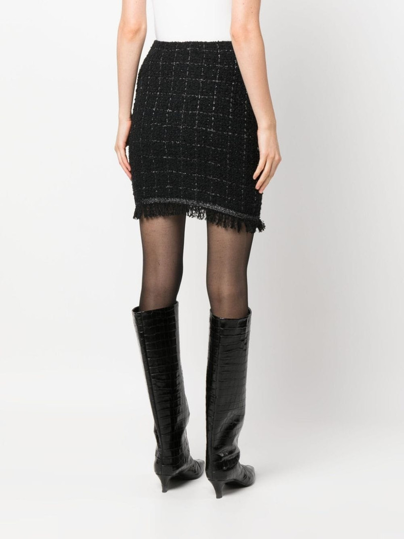 Girino basket-weave fringed miniskirt 4