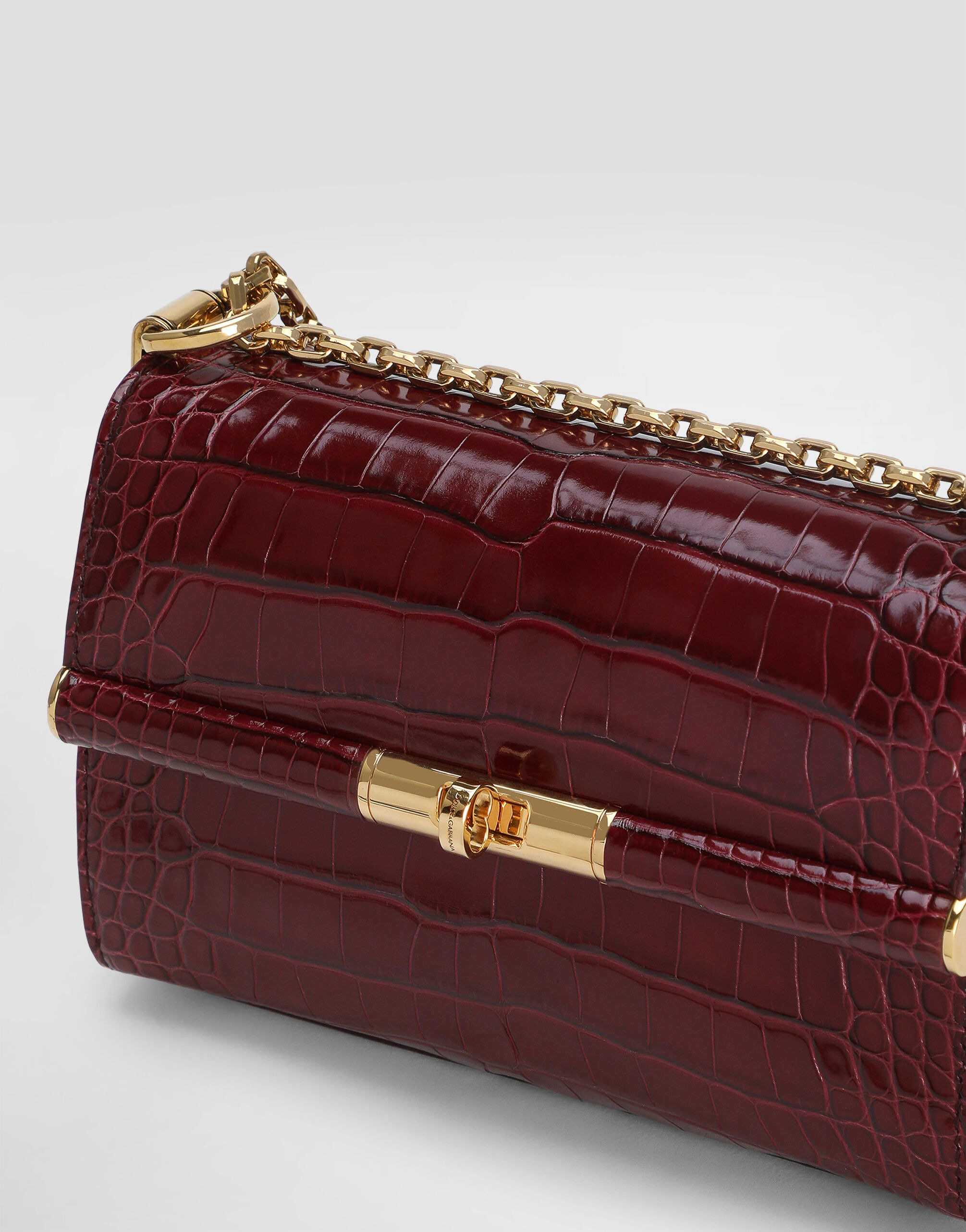 Marlene city mini bag in polished alligator - 6