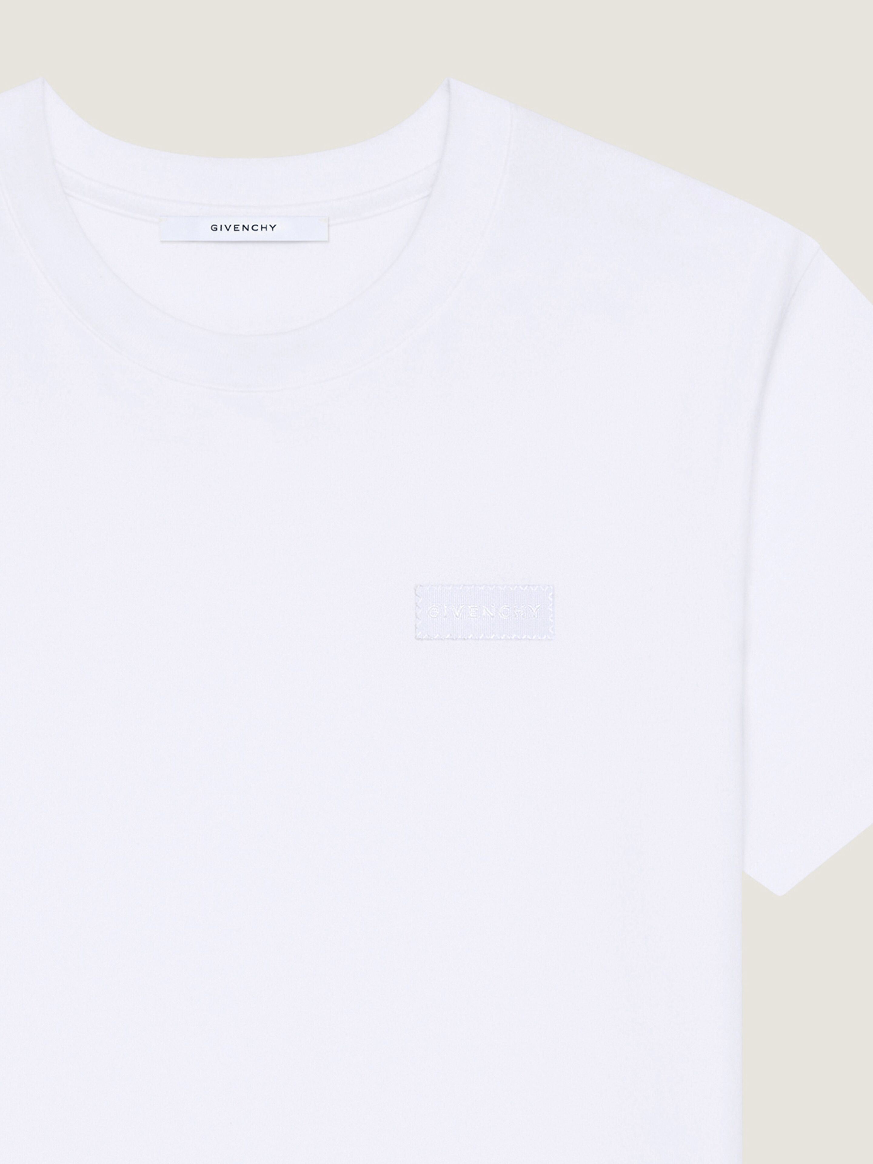 T-SHIRT IN COTTON WITH GIVENCHY PATCH - 3