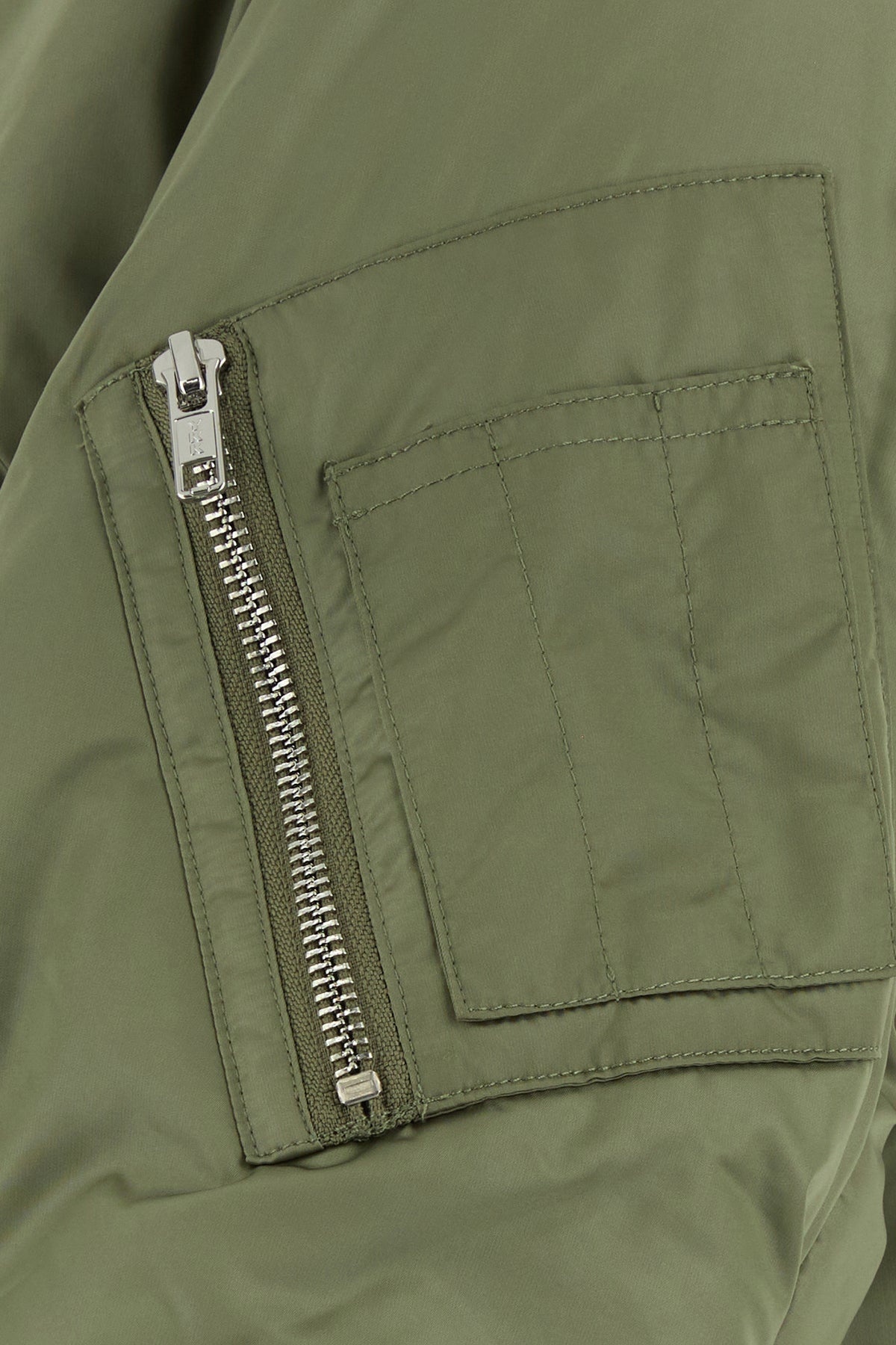 Olive green nylon Abbie padded jacket - 3