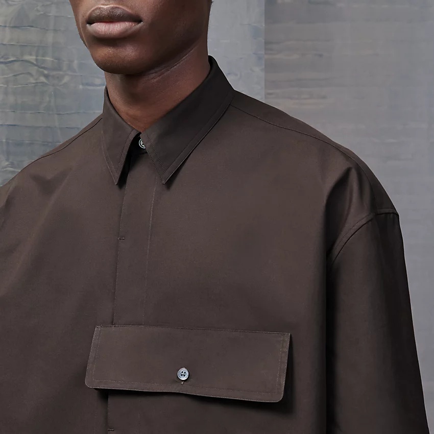 Boxy fit shirt with maxi pocket - 3