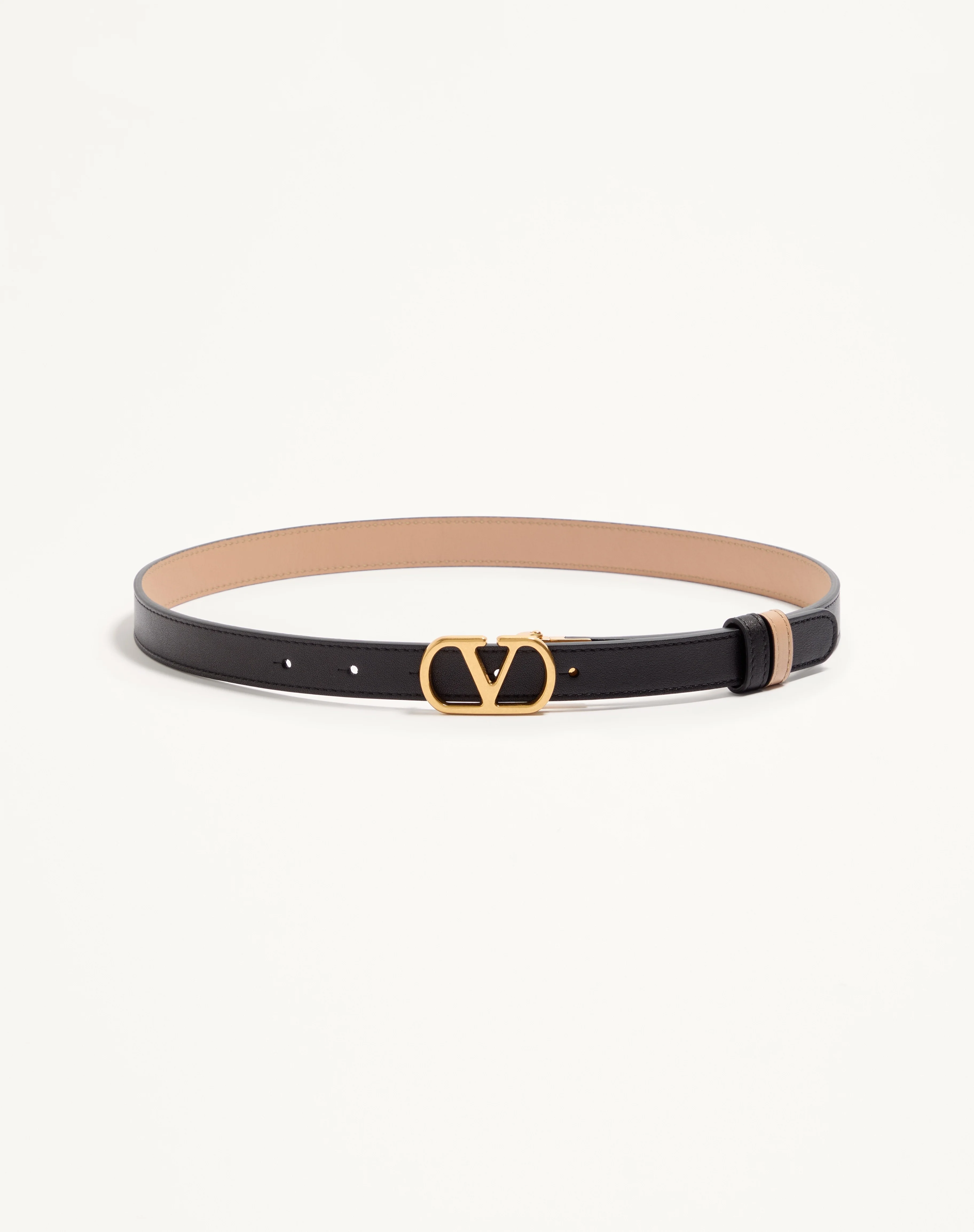 VLOGO SIGNATURE REVERSIBLE SHINY CALFSKIN BELT - 20MM / 1.2 IN. - 1