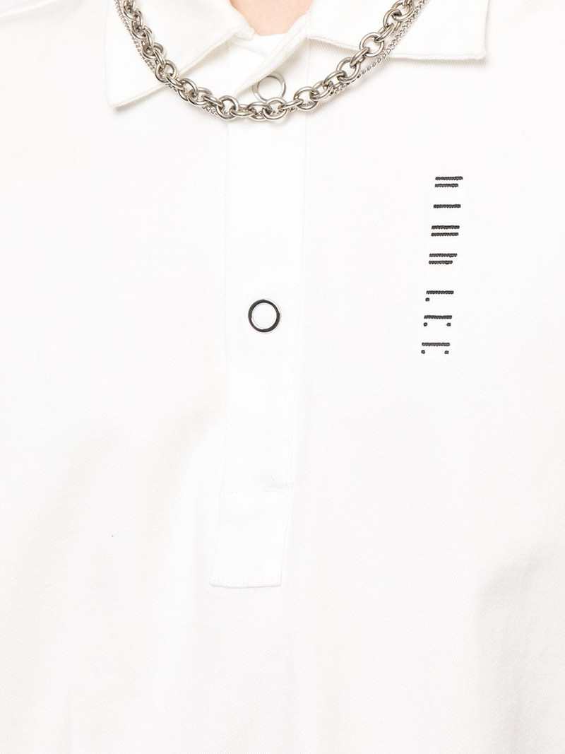 logo-print snap fastening shirt 5