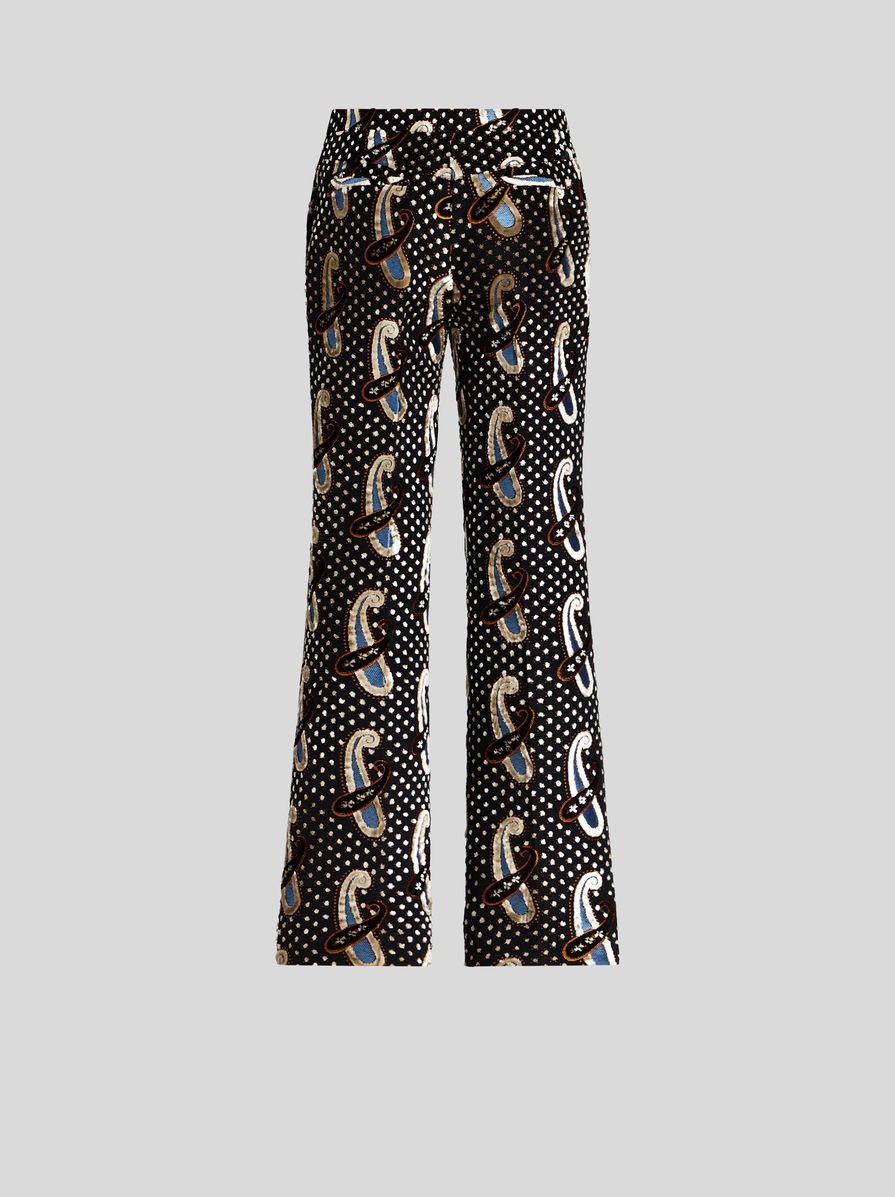 FLARED JACQUARD TROUSERS - 5