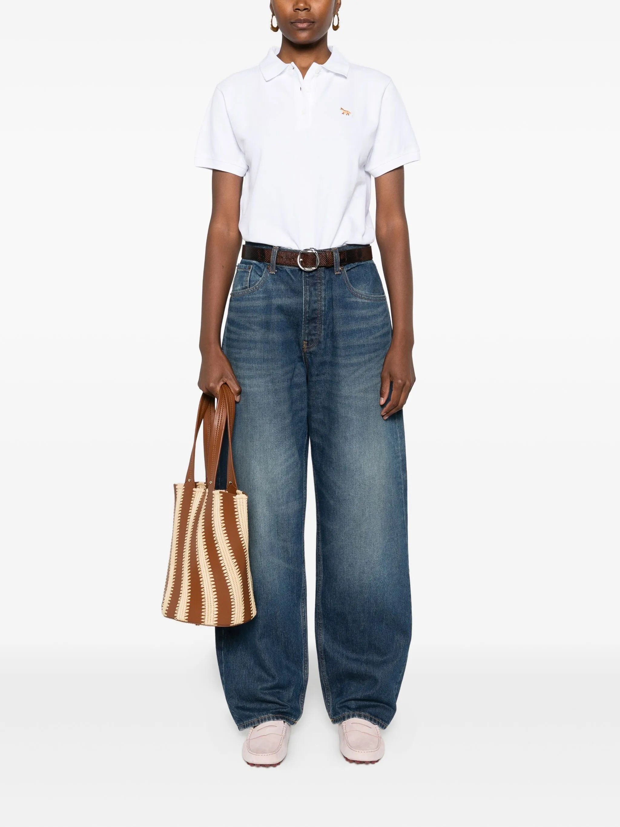 Maison Kitsuné Fox-embroidered Polo Shirt - 4