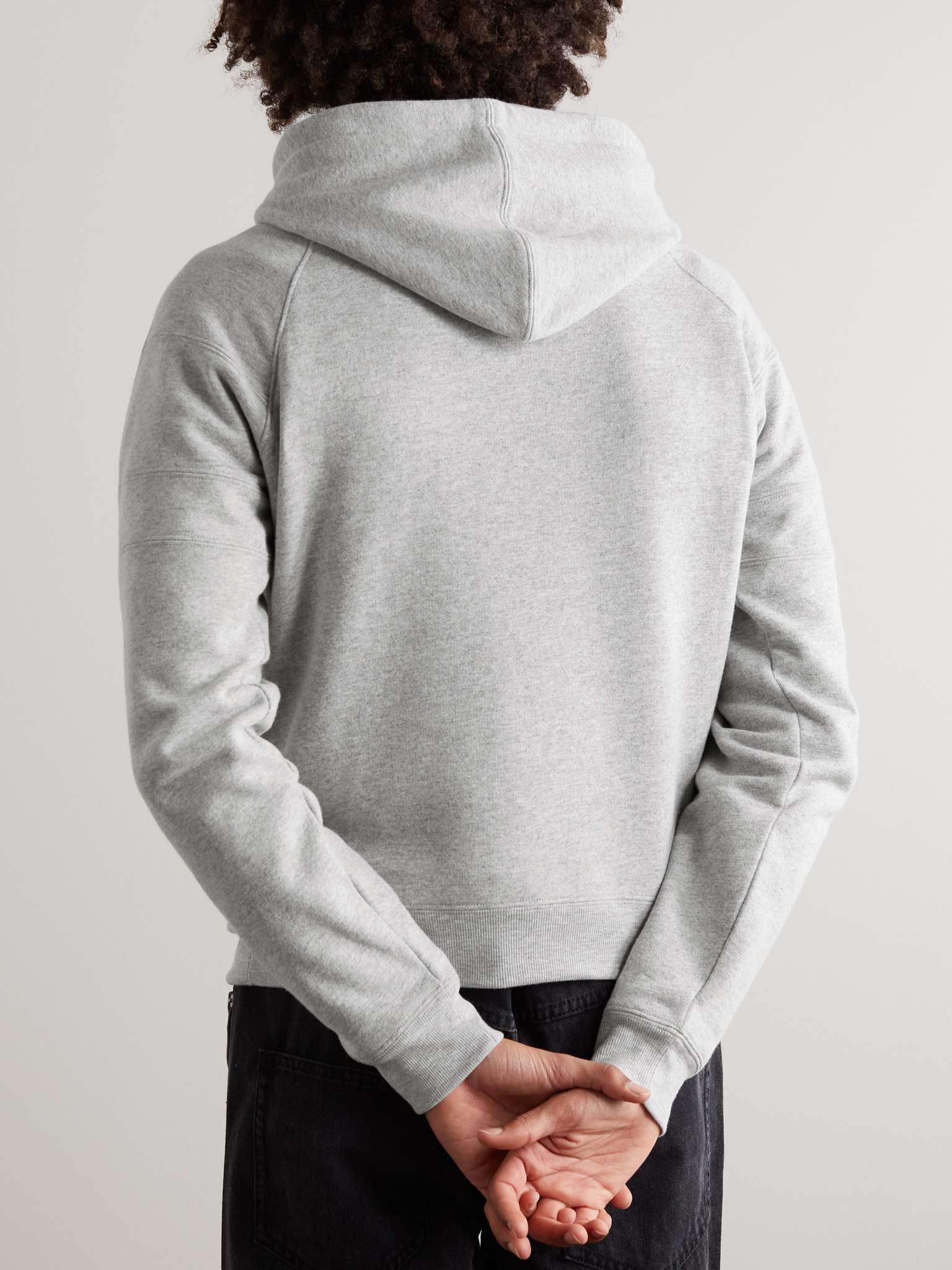 Logo-Embroidered Cotton-Blend Jersey Hoodie - 4