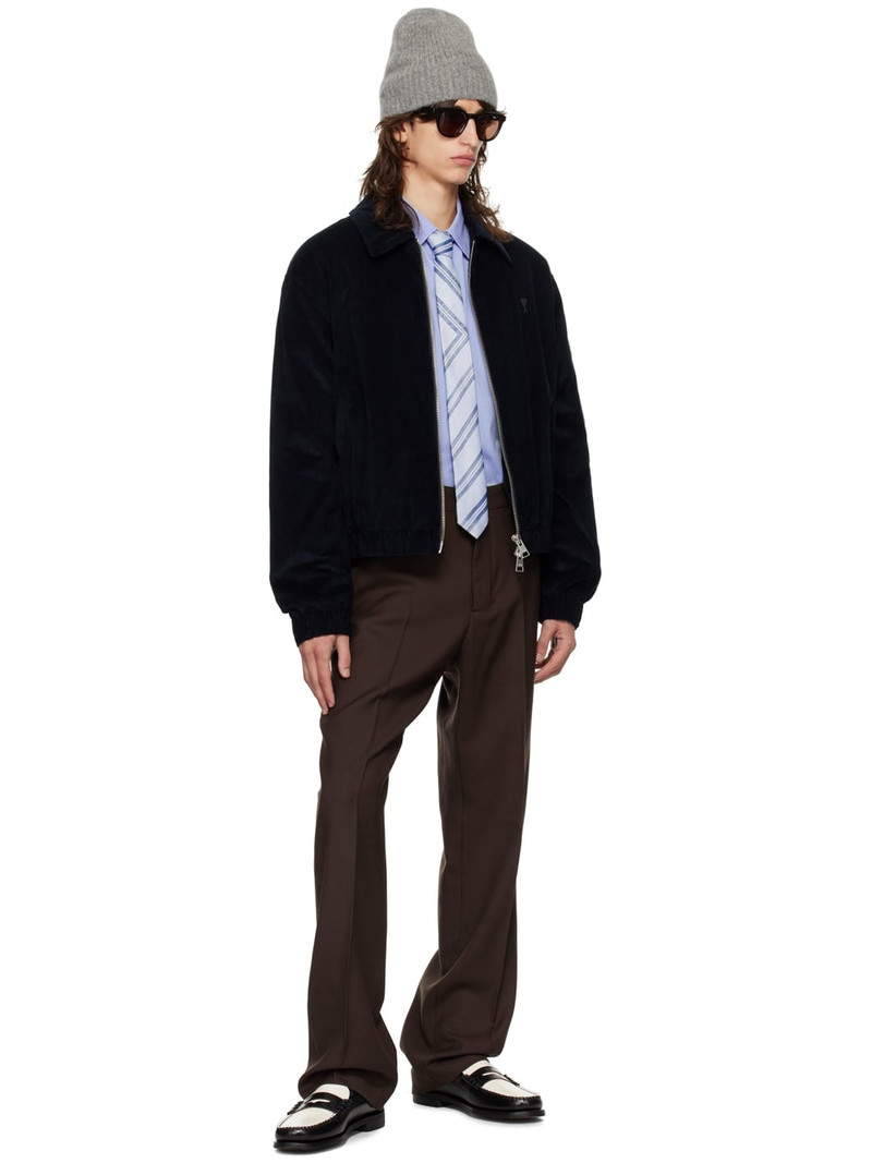 AMI Paris Brown Straight-Fit Trousers outlook