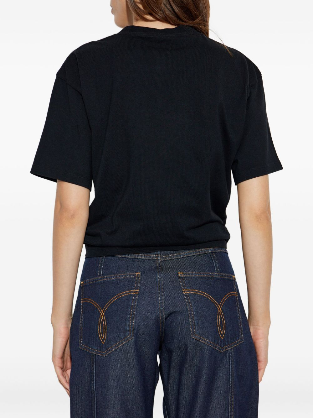 embellished knot-detail T-shirt - 4