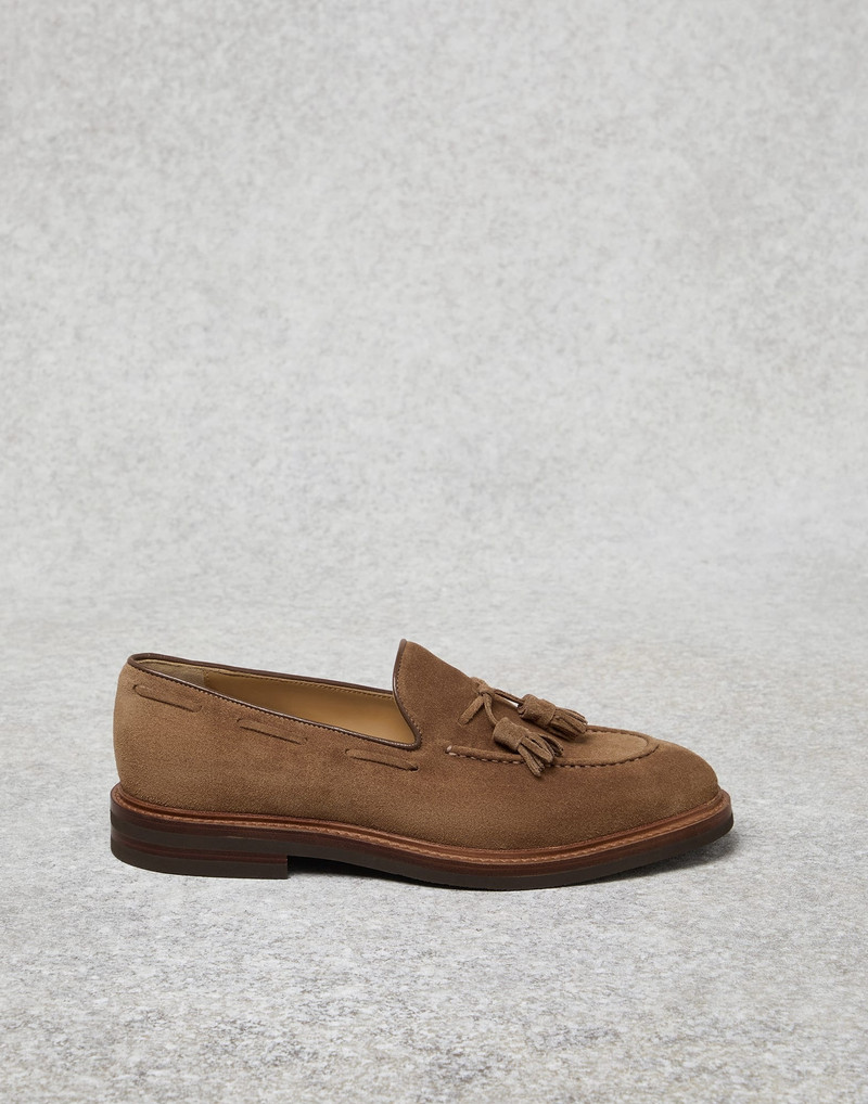 Suede loafers with tassels 5