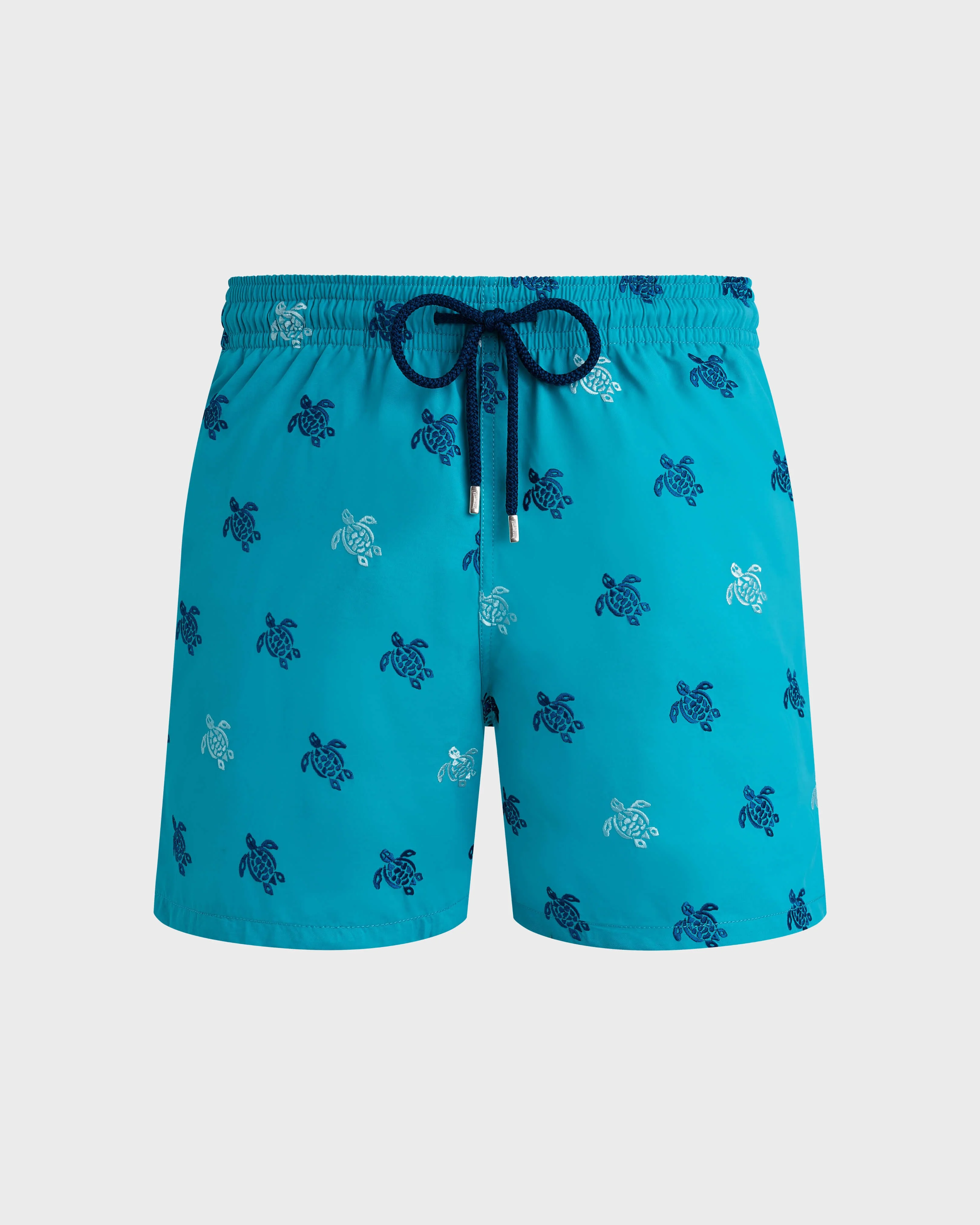 Men Swim Trunks Embroidered Micro Ronde des Tortues Diagonale - Limited Edition - 1