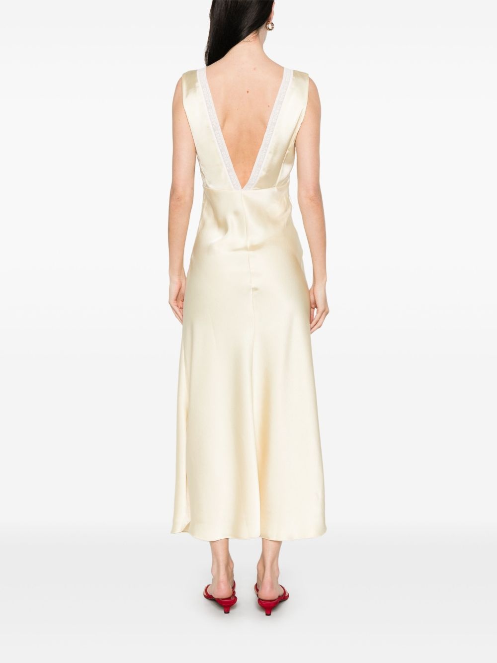 satin midi dress - 4