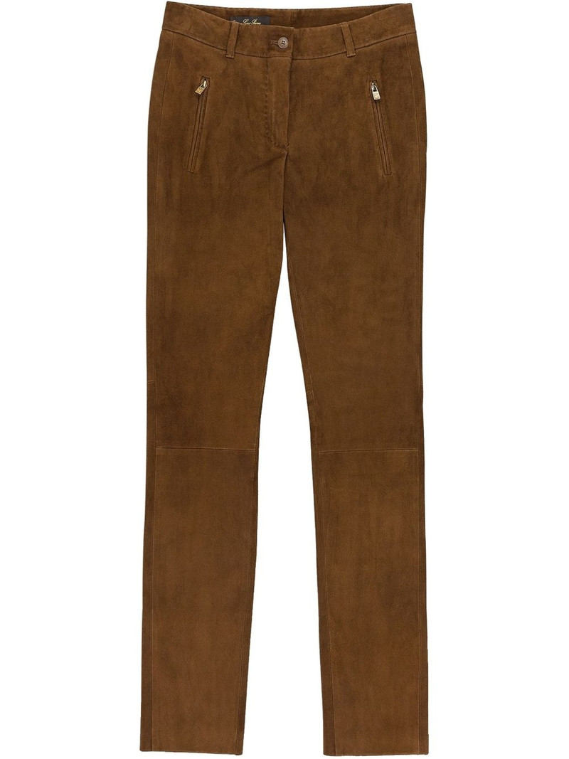 똑바른 다리 lambskin 바지 1