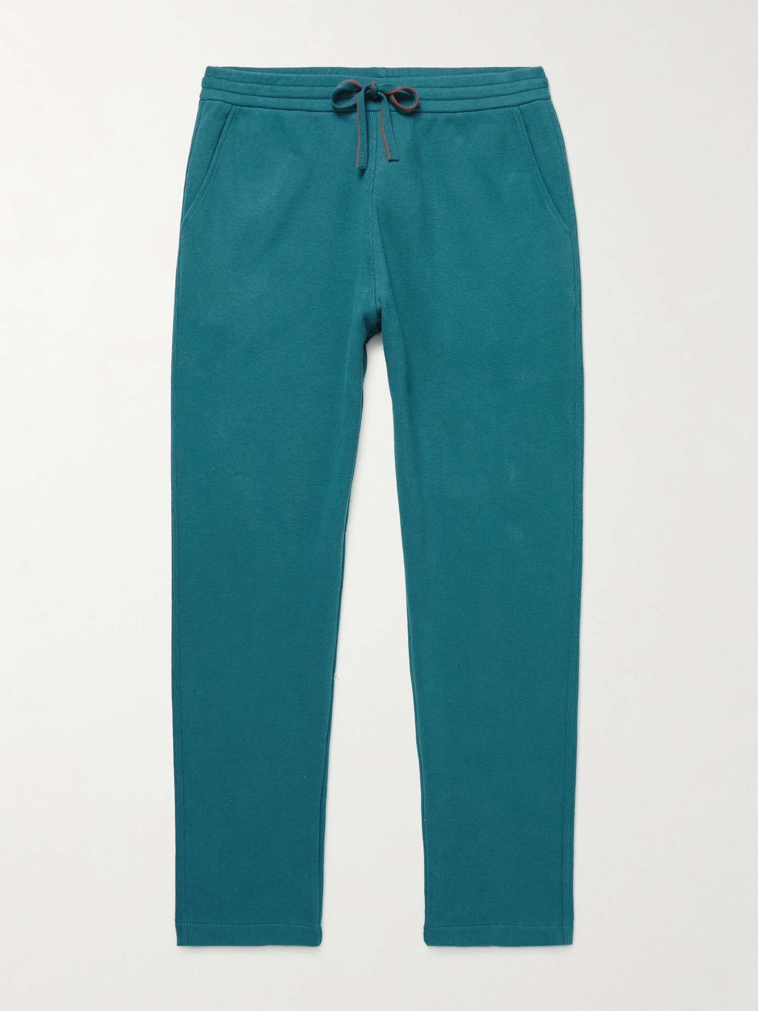 Slim-Fit Tapered Cotton-Jersey Sweatpants - 1