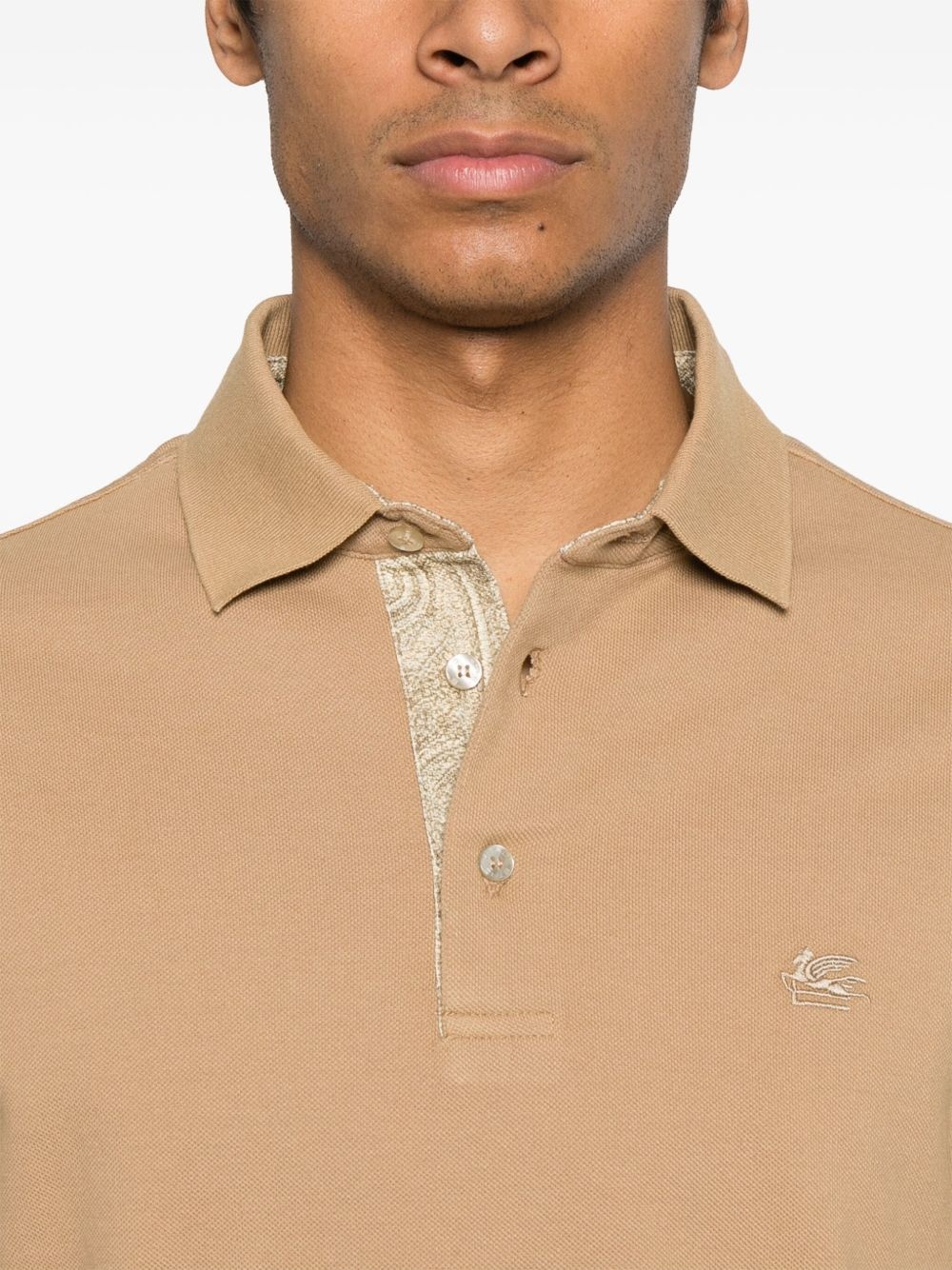Pegaso-embroidered polo shirt - 4