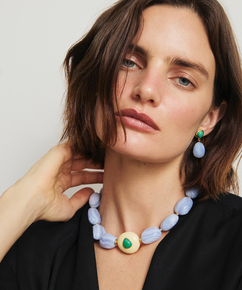 LIZZIE FORTUNATO 24ct Gold-Plated Andalusia Collar Necklace outlook