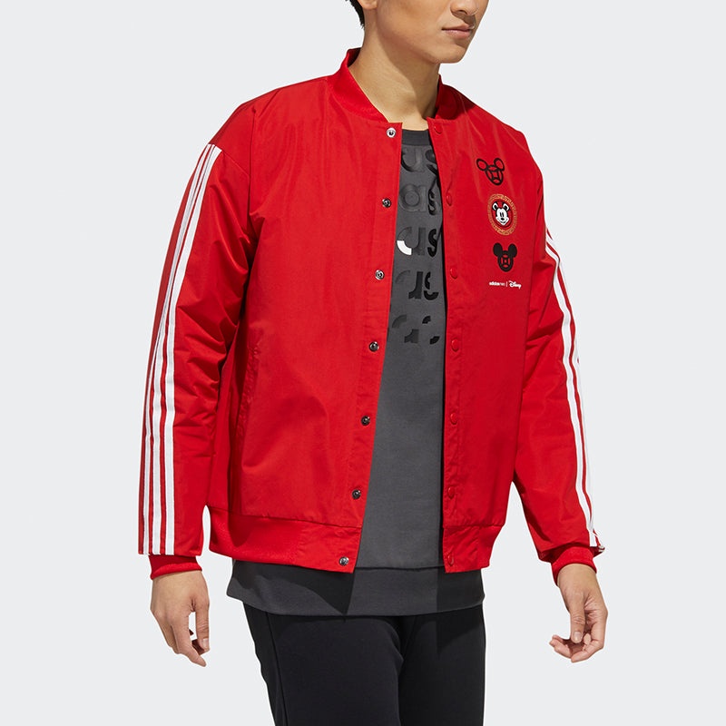 adidas neo x Disney Crossover Printing Casual Sports Jacket Red GE7768 - 6