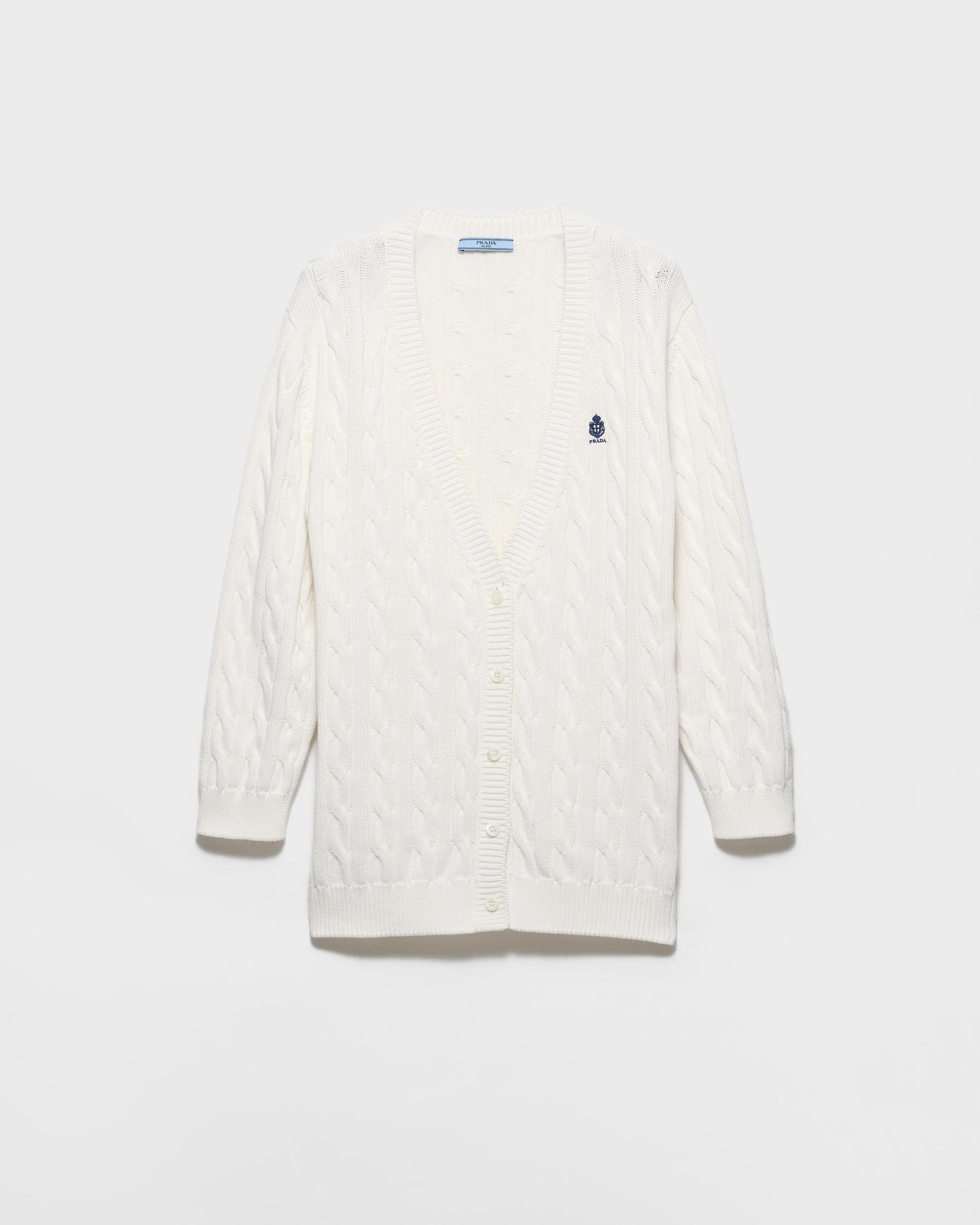 Cable-knit cotton cardigan - 1