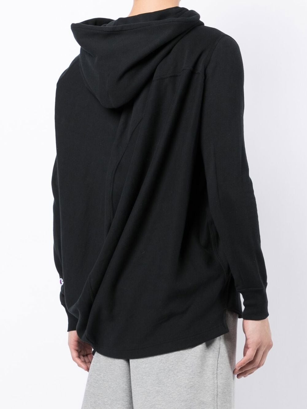 draped drawstring hoodie - 5