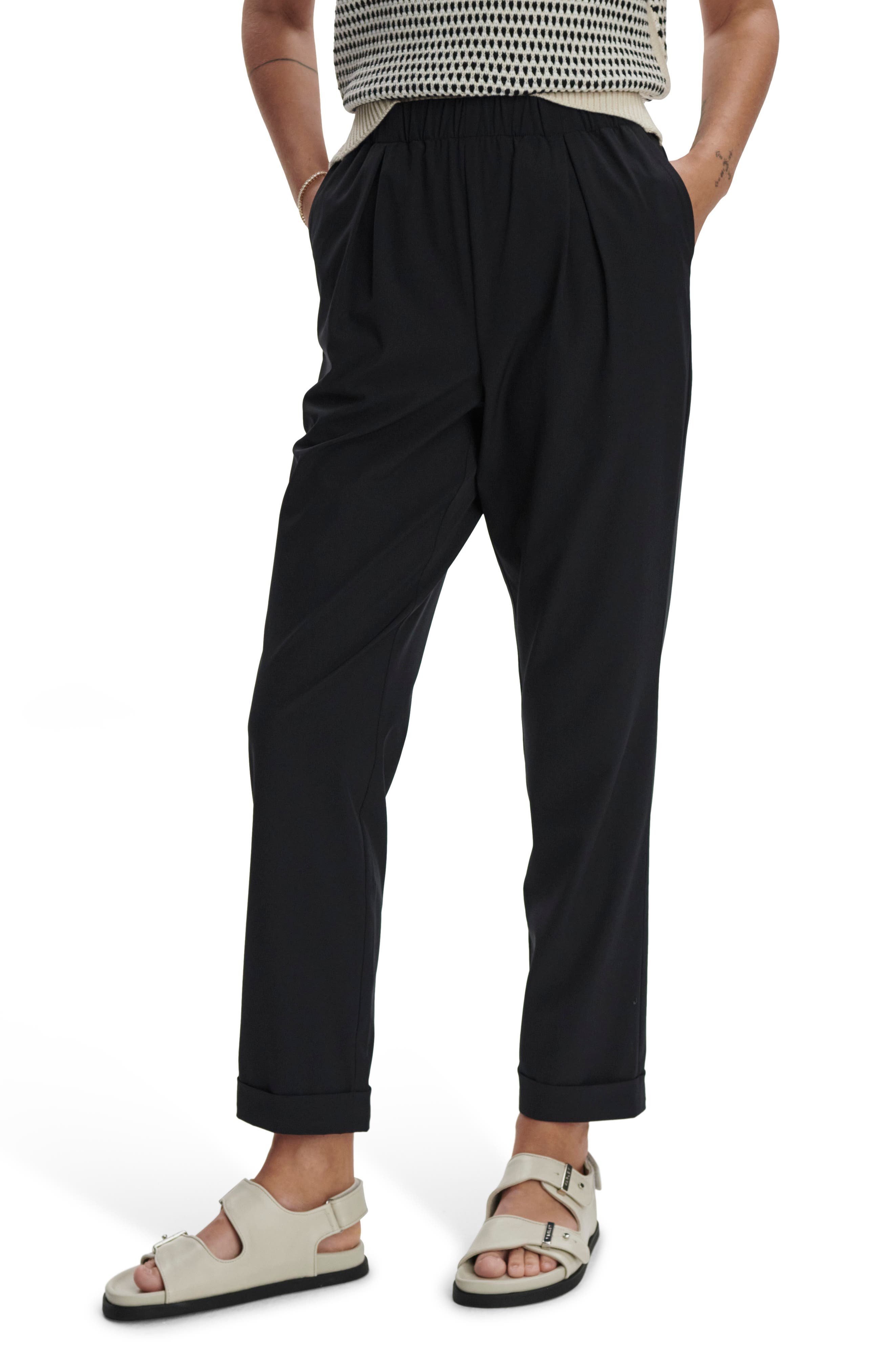 Varley Alana Slim Tapered Pants in Black at Nordstrom - 6