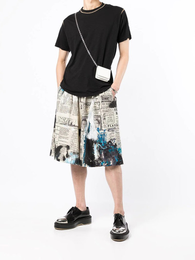 Yohji Yamamoto graphic-print bermuda shorts outlook