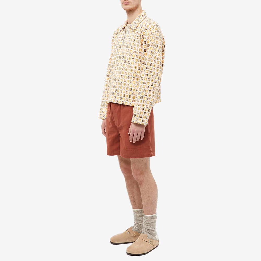 BODE Floral Jacquard Quarter Zip Pullover - 4