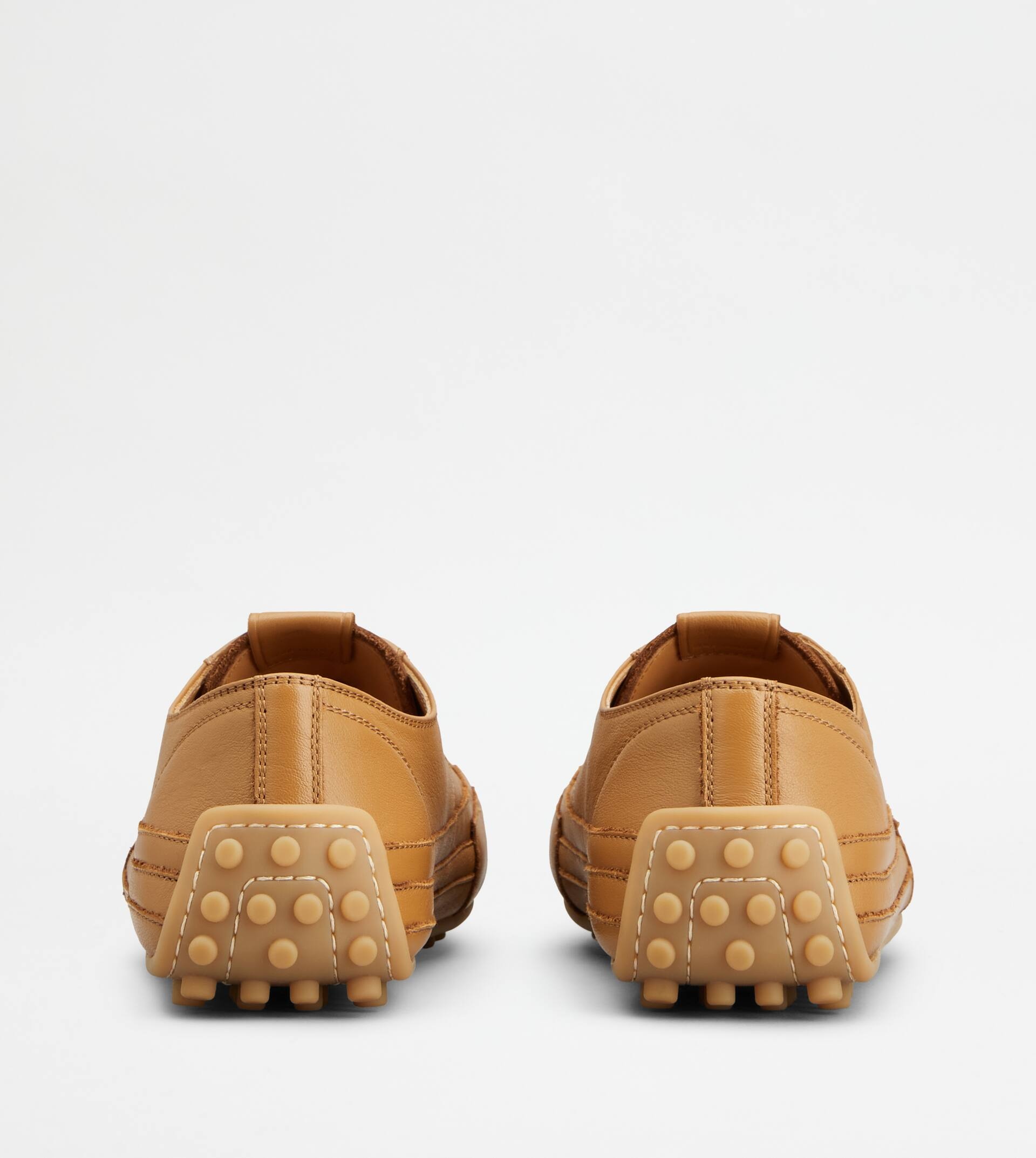 SNEAKERS IN LEATHER - BROWN - 3