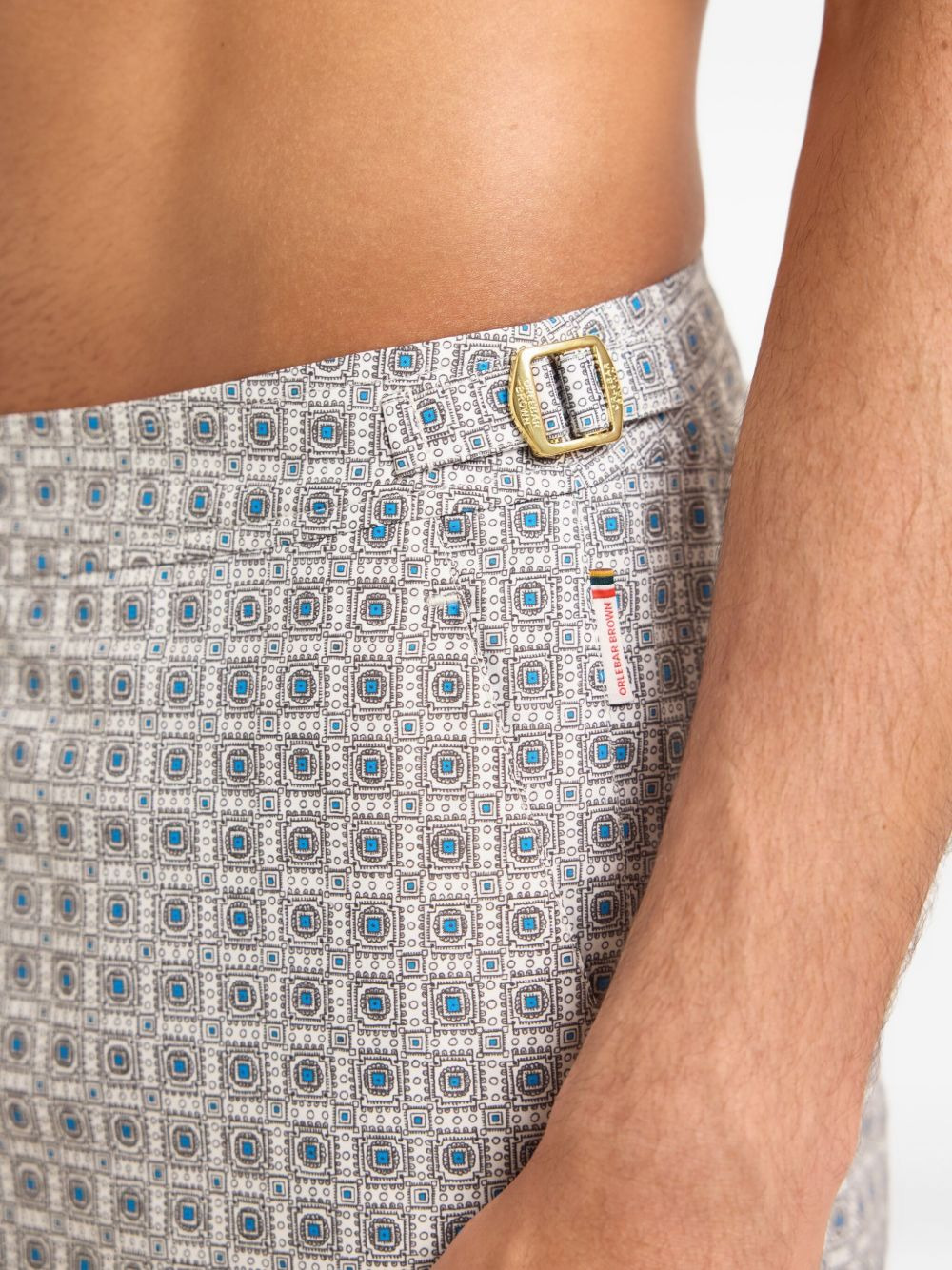 geometric-pattern swim shorts - 3