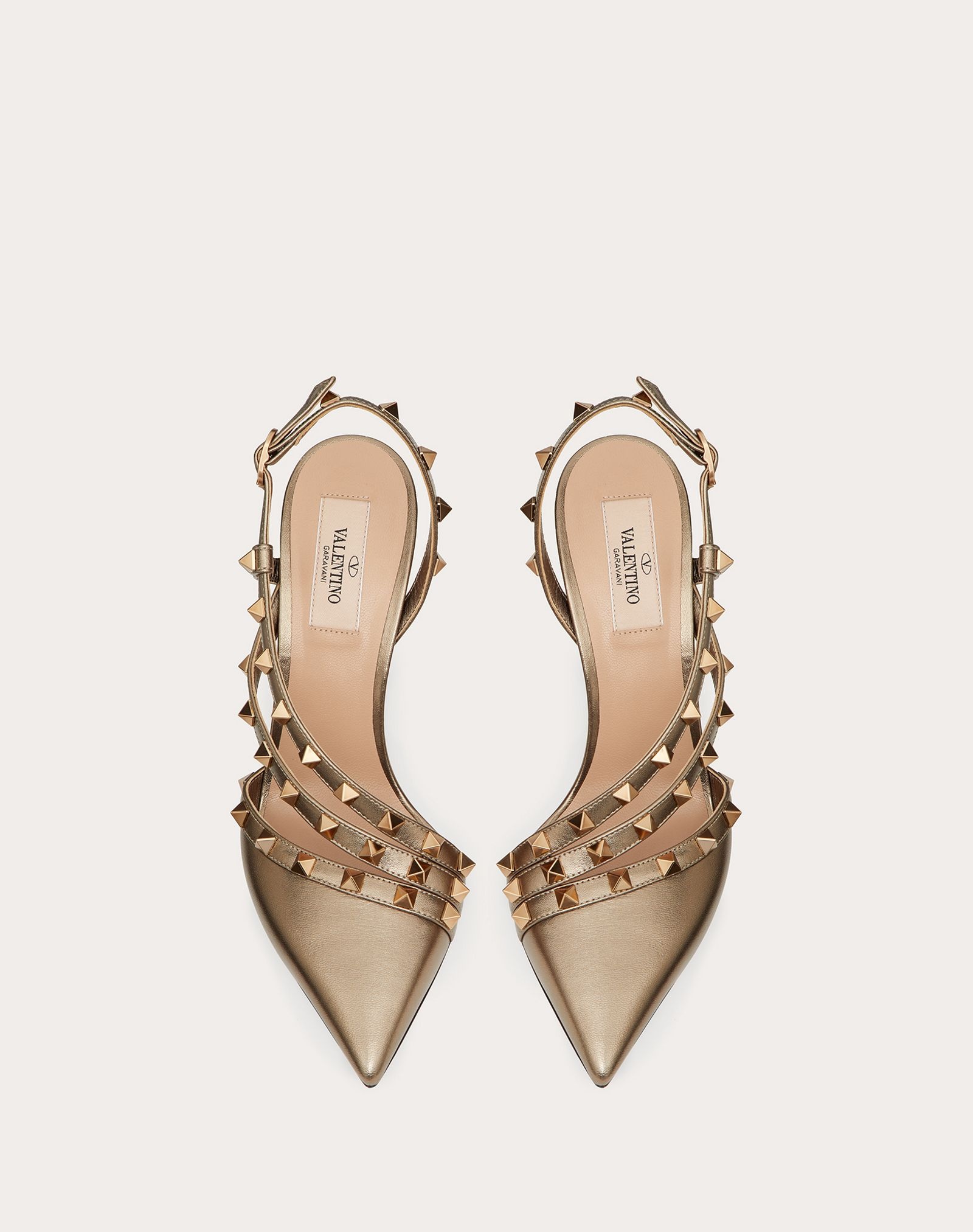 Rockstud Metallic Slingback Pump 90 mm - 4