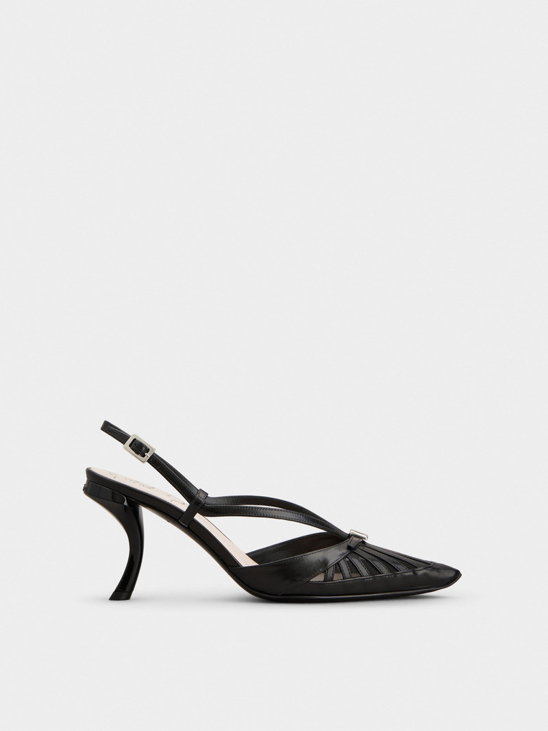 Virgule D'Orsay Pumps in leather 1