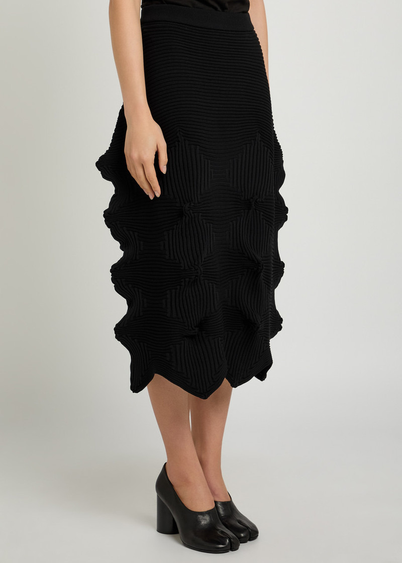 ISSEY MIYAKE Issey Miyake Sculpted Knit Midi Dress outlook