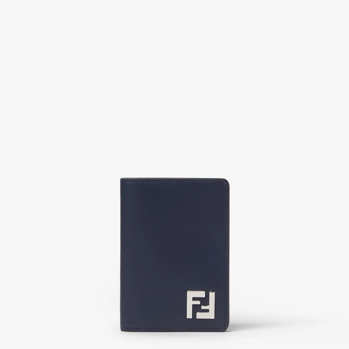 FF Squared Card Holder Dark blue leather and FF Canvas card holder - 1