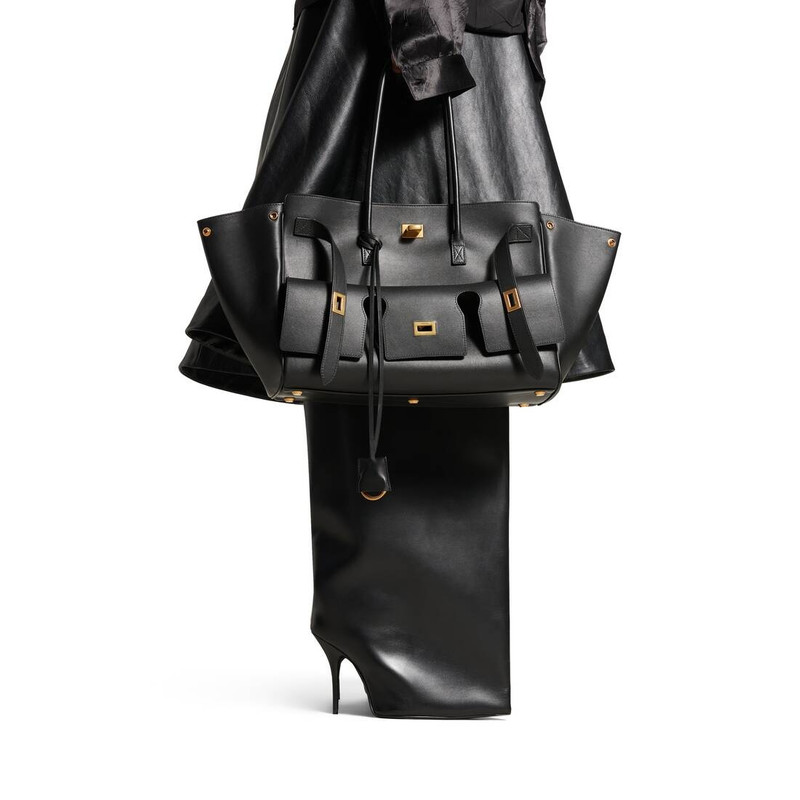 BALENCIAGA Women's Bel Air Medium Carry All Bag in Black outlook