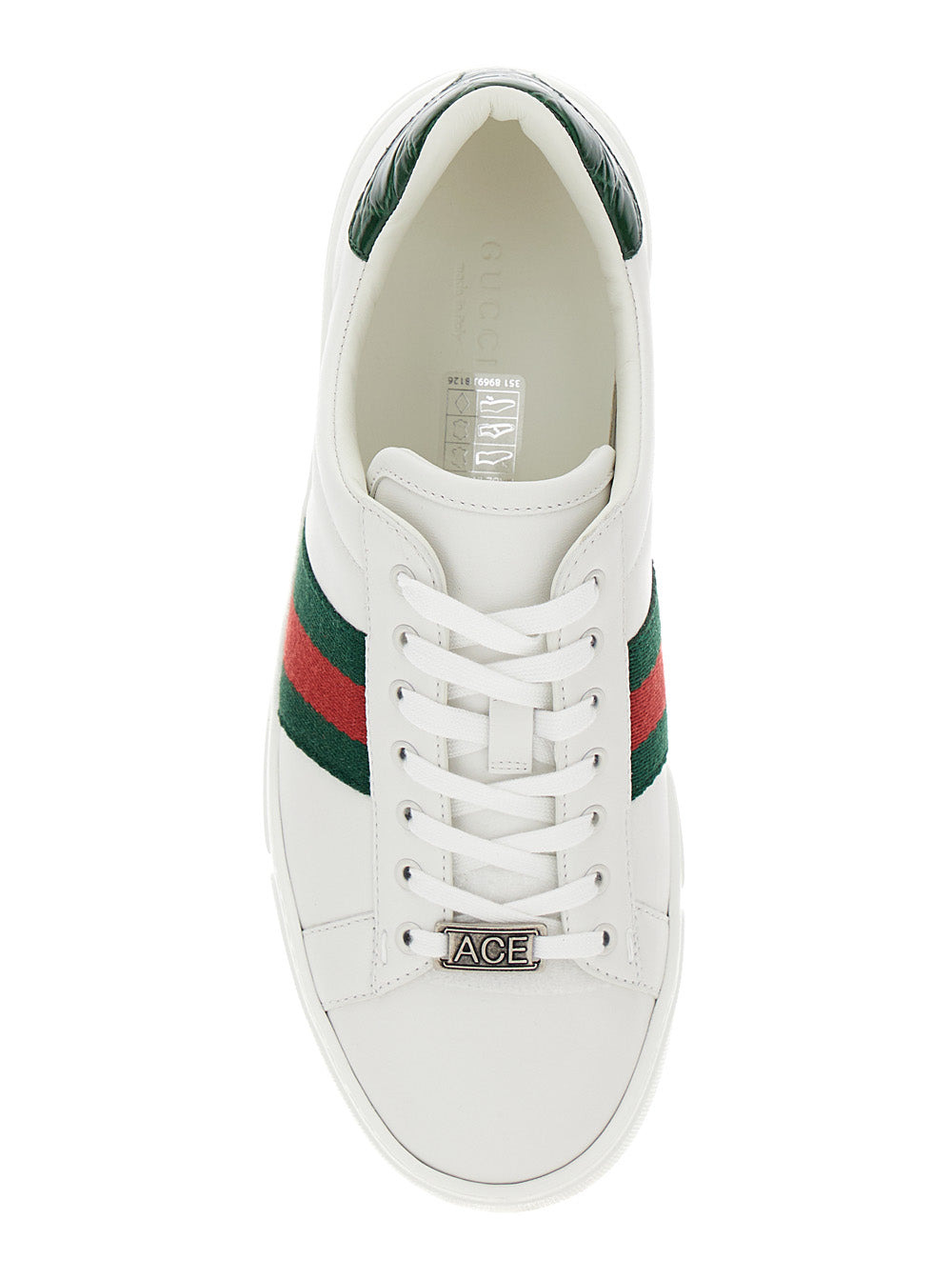 Gucci Women 'Ace' White Low Top Sneakers With Web Detail In Leather Woman - 4