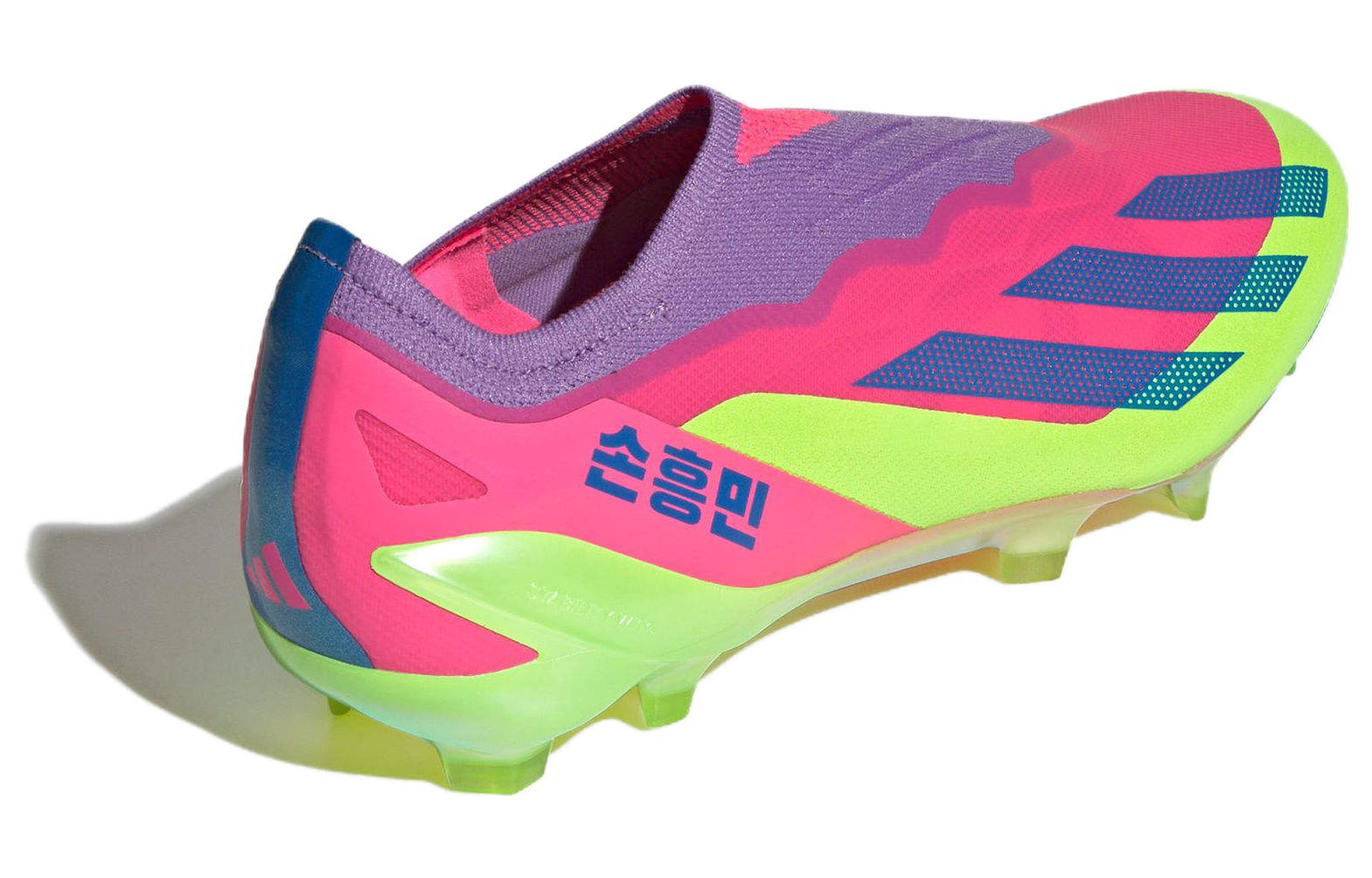 adidas X Crazyfast Son.1 Laceless Firm Ground Boots 'Lucid Lemon Royal Pink' IF0416 - 3