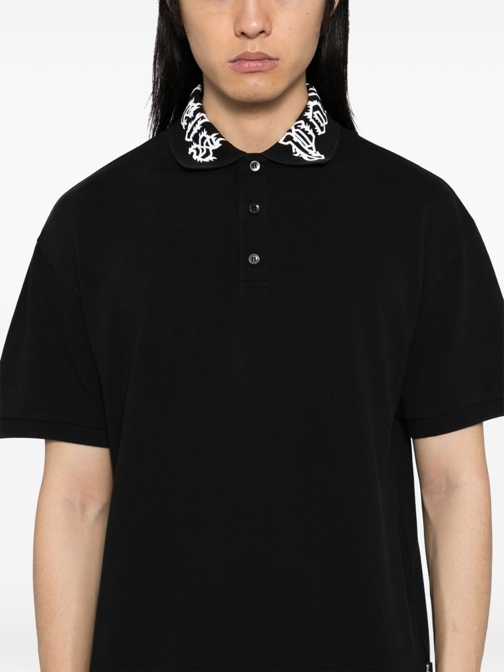 logo-print polo shirt - 4