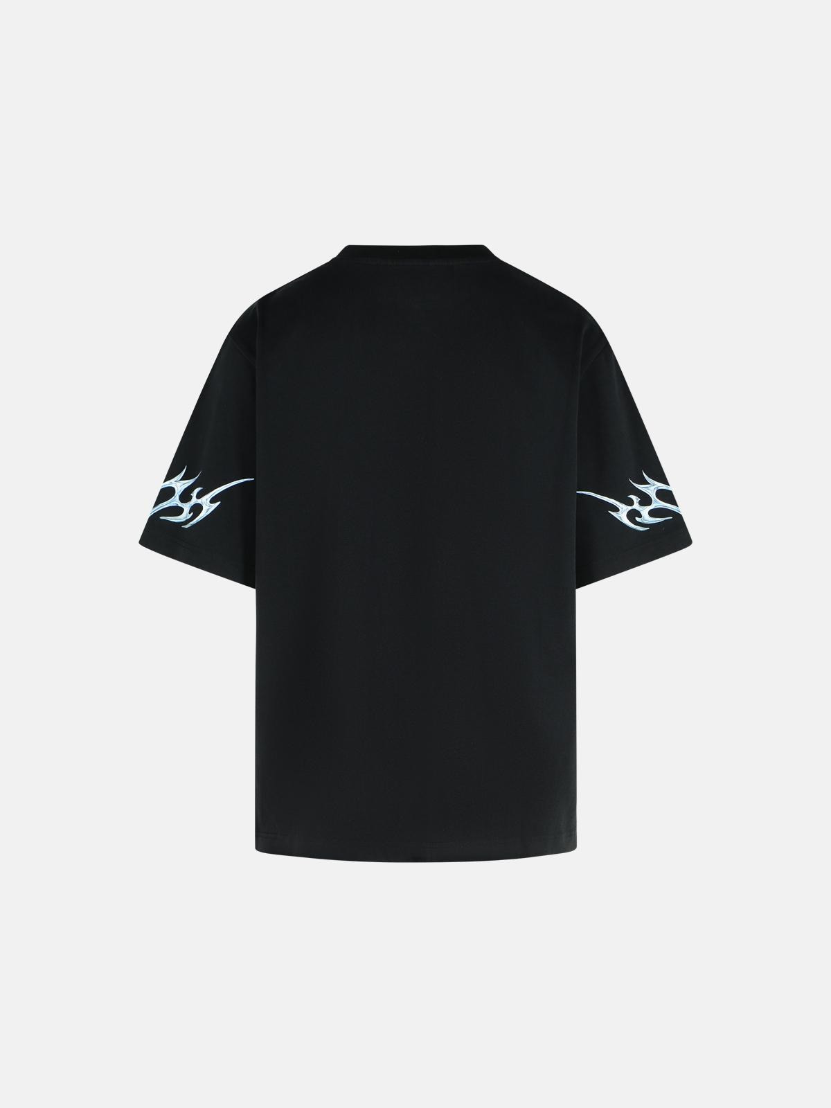 BLACK COTTON T-SHIRT - 3