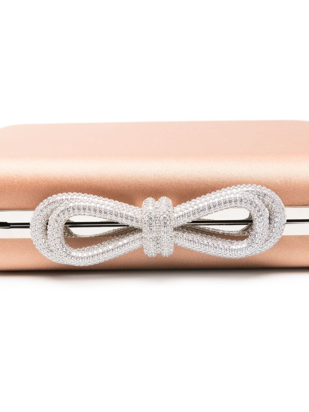 crystal-embellished bow clutch - 4