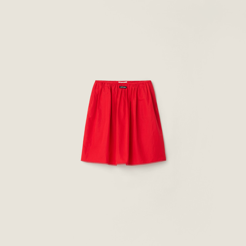 Slubbed poplin skirt 1