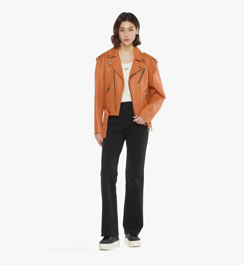 MCM Cropped Rider Jacket in Lamb Leather outlook