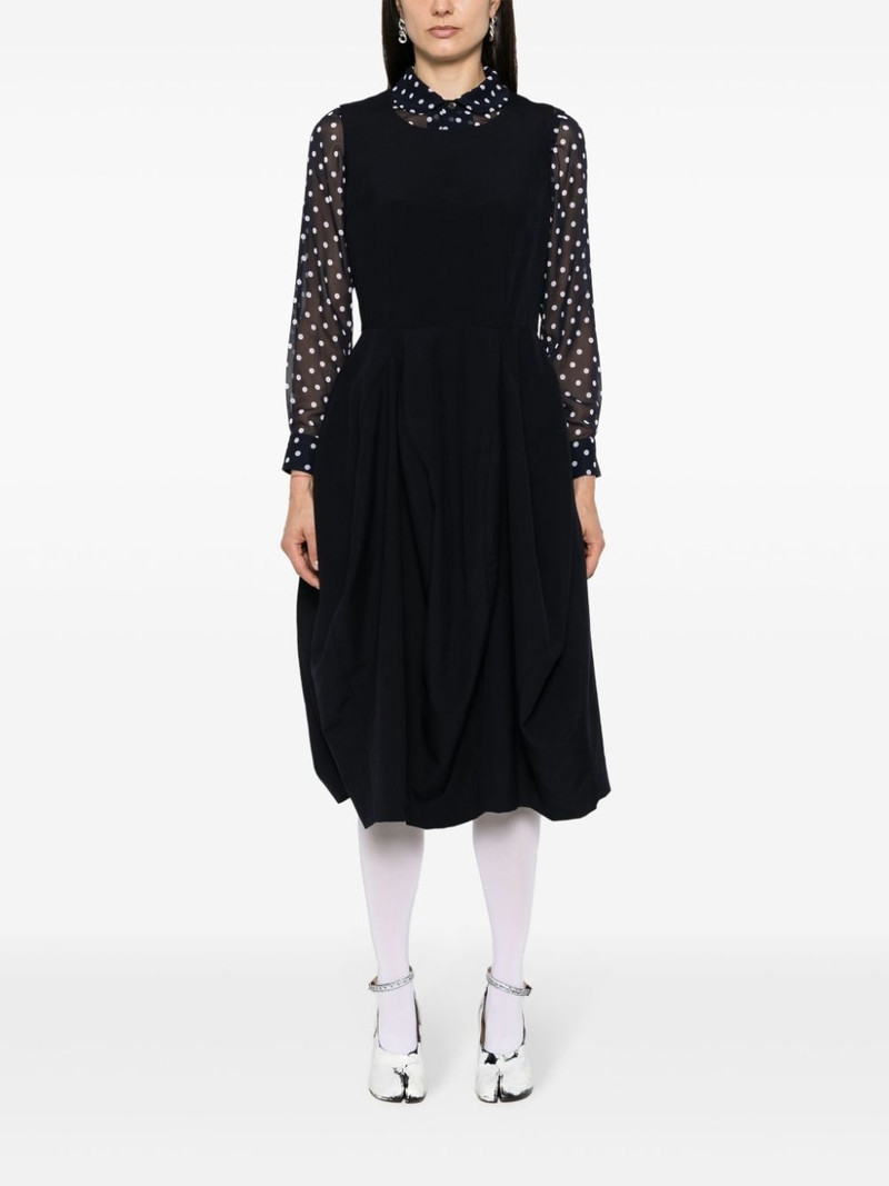 Comme des Garçons Comme des Garçons sleeveless flared midi skirt outlook