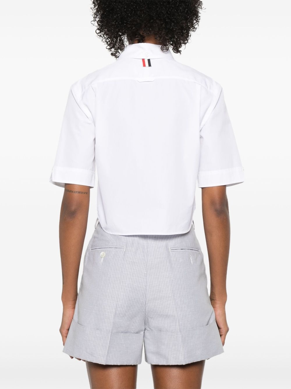 cropped poplin shirt - 4