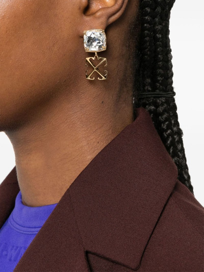 Off-White Arrows-motif drop earrings outlook