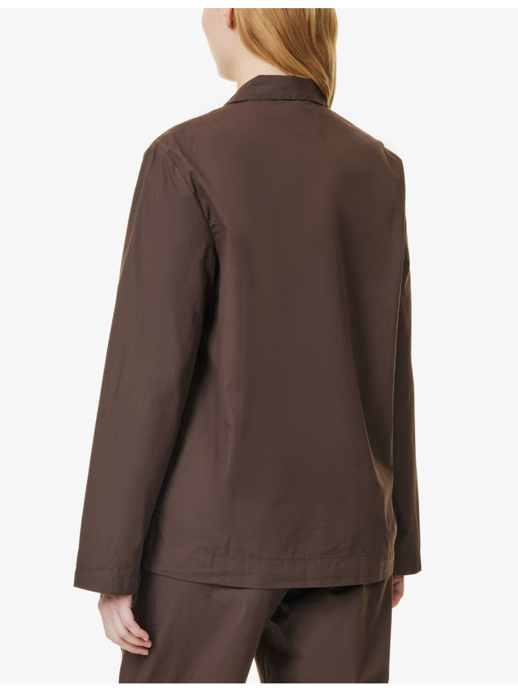 Patch-pocket cotton poplin pyjama shirt - 3