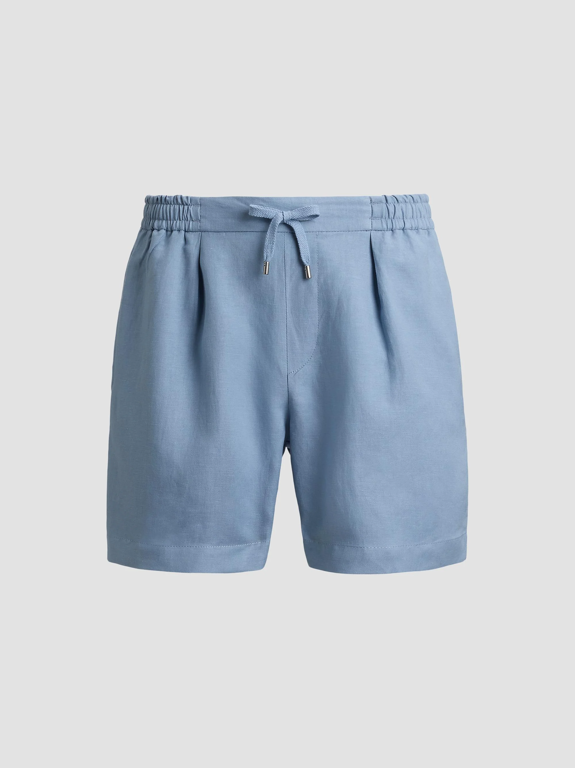 Men's Silk-Linen Drawstring Shorts - Windward Heather - 1