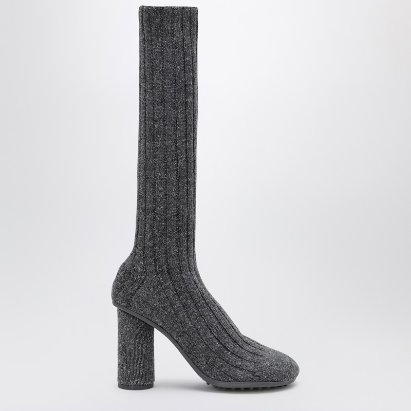 Atomic anthracite grey sock effect boot in wool blend - 1