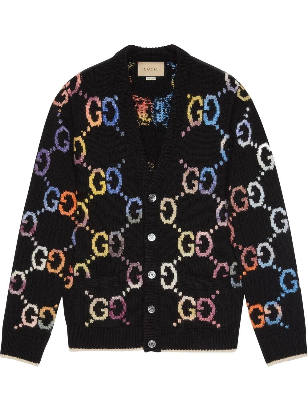 GG-motif V-neck cardigan - 1