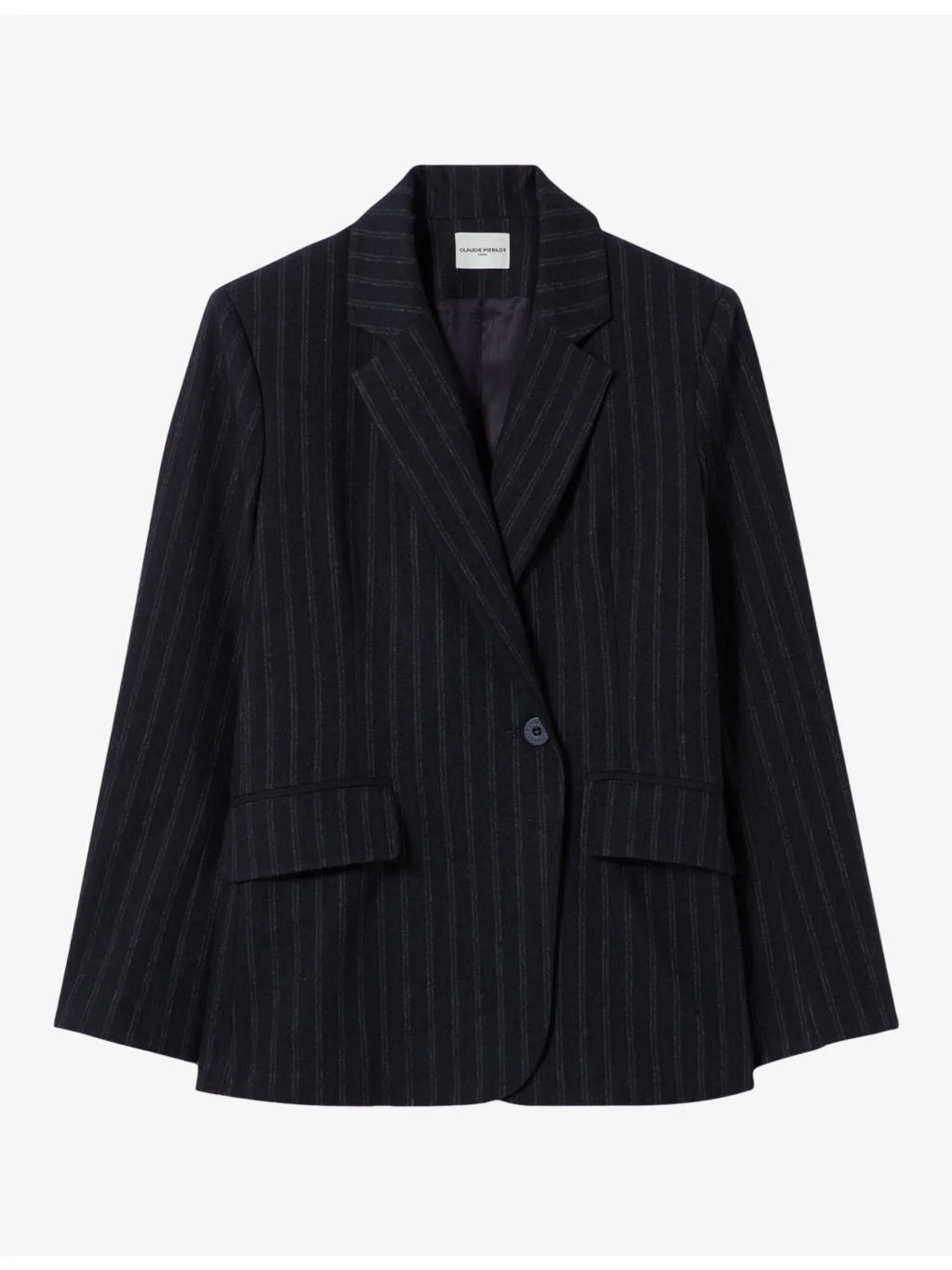 Striped Double-Breasted Wool-Blend Blazer - 1