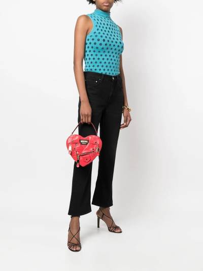 Moschino leather-jacket heart tote bag outlook